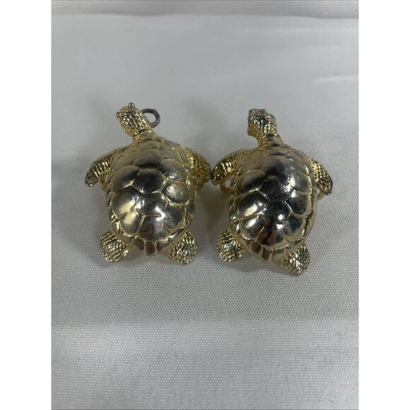 Gay Boyer Gold Turtle Belt Buckle Rope Ribbon Two Piece Sea Interlocking Vintage - Picture 6 of 16